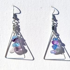 Rainbow Florite earrings